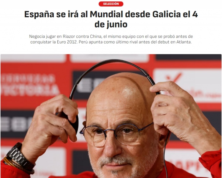 MK体育在线-阿斯：西班牙协商6月世界杯前与中国踢热身赛！上次交手还是2012